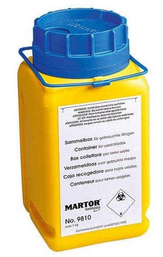 Pojemnik na zużyte ostrza, skalpele, igły, Martor Sammelbox 9810