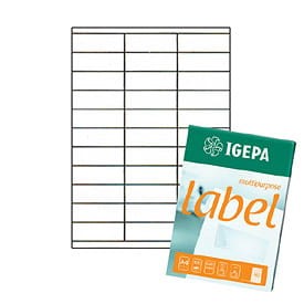 (06) Etykiety samoprzylepne IGEPA 100 arkuszy A4 format 70x25,4 mm