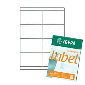 (16) Etykiety samoprzylepne IGEPA 100 arkuszy A4 format 96,5x67,7 mm