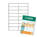 (18) Etykiety samoprzylepne IGEPA 100 arkuszy A4 format 105x37 mm