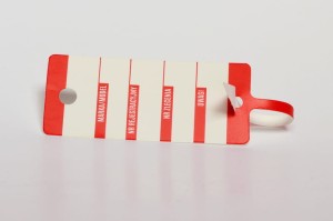 Zawieszki serwisowe do kluczy czerwone