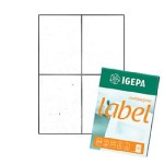 (25) Etykiety samoprzylepne IGEPA 100 arkuszy A4 format 105x148 mm