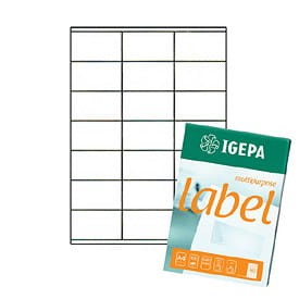 (11) Etykiety samoprzylepne IGEPA 100 arkuszy A4 format 70x41 mm